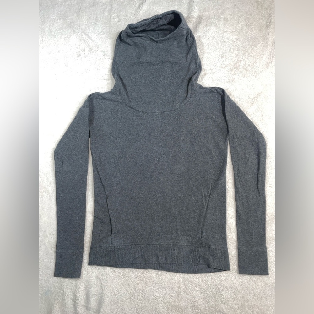 Lululemon Stress Less Scuba Hoodie Size 6 Heathered Dark Grey Soft Comfy
